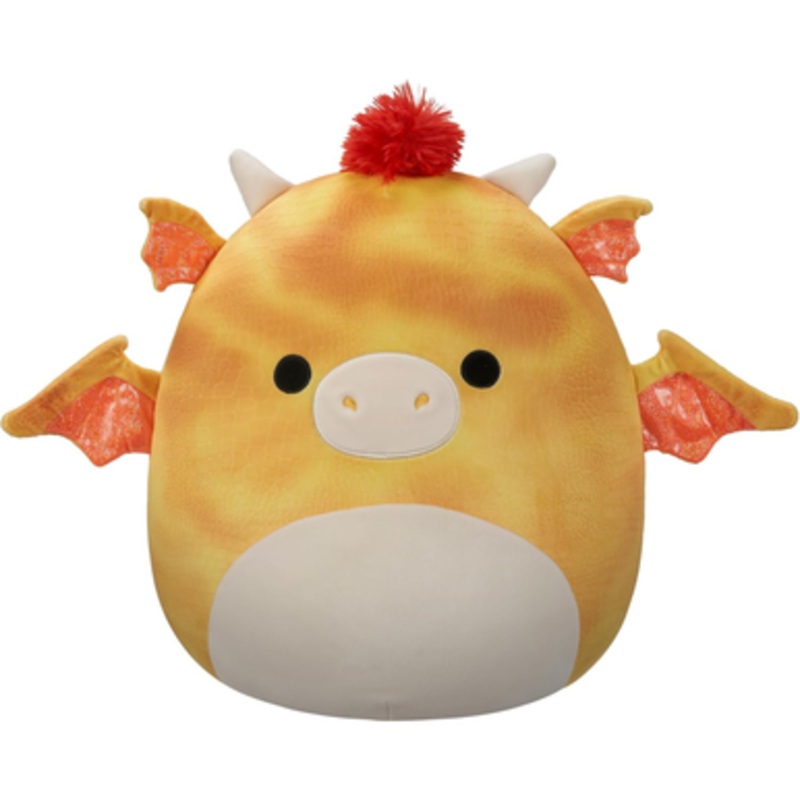 Squishmallows 16 Plush Toy (SQCR05480) – Dieric the Yellow Dragon with Red Hair