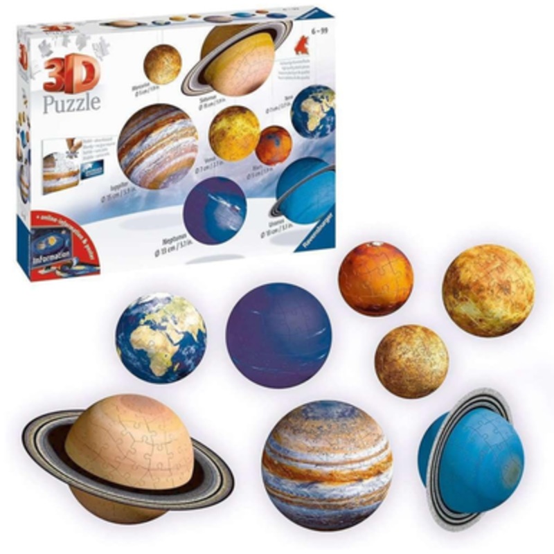 Ravensburger Solar System 540 Piece – 9 Planet 3D Jigsaw Puzzle Set | 11668