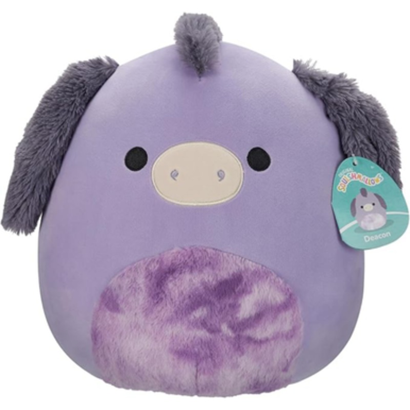 Squishmallows (SQCR05425) SQK – 7.5 Little Plush Deacon The Purple Donkey with Tir-Dye Belly