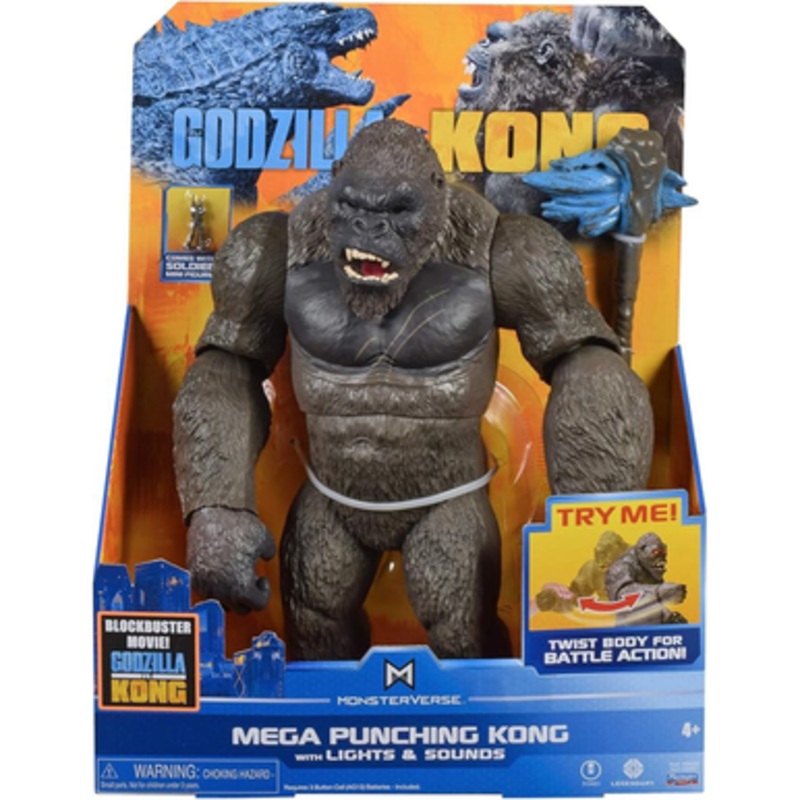 MonsterVerse 35580 Godzilla vs Kong 13 Mega Kong Figure with Lights & Sounds, Multicolor