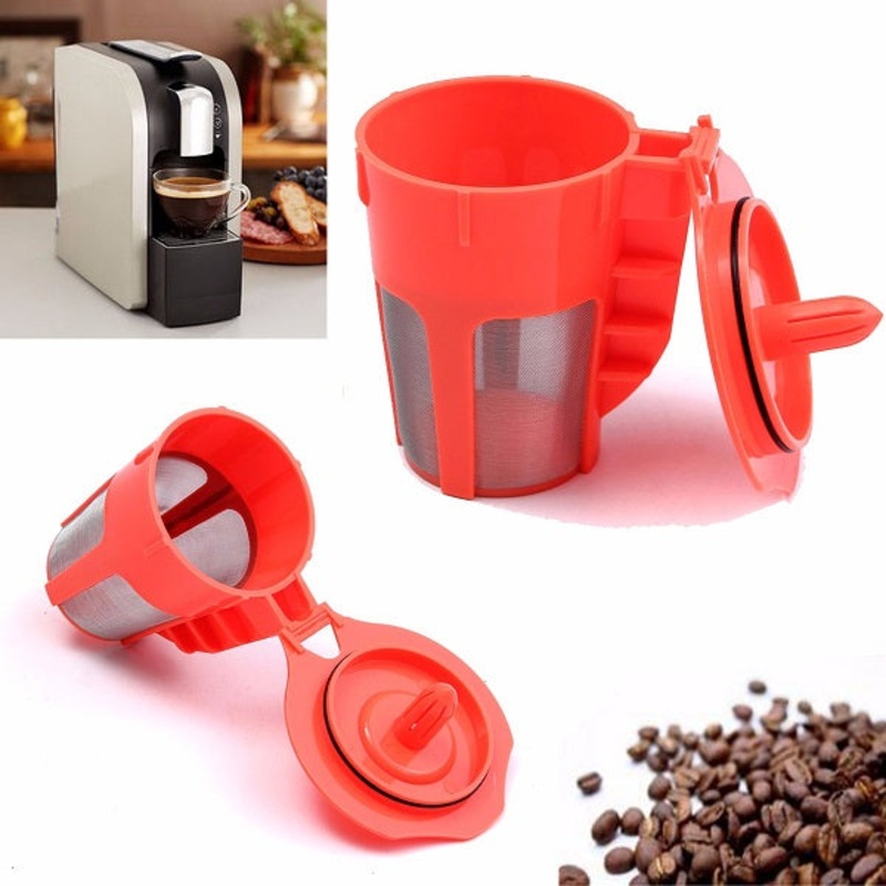 1 Pack Orange Refillable K-Carafe Reusable Coffee Filter Replacement For Keurig
