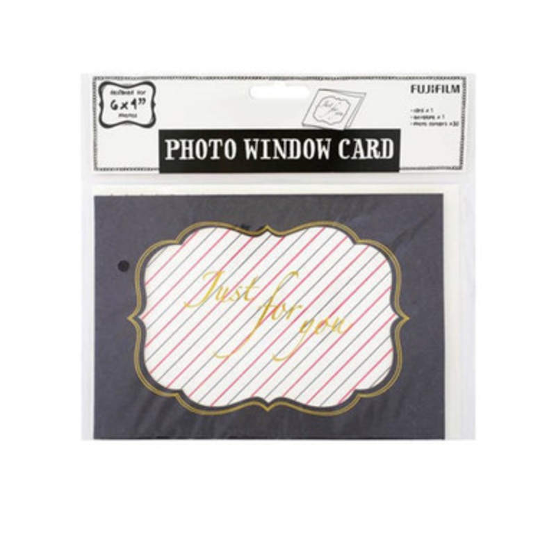 Fujifilm Instax Photo Window Frame Card Blue | Fujacinswf6x4blu