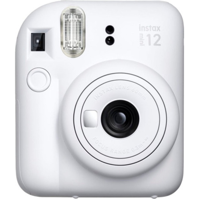 Fujifilm Instax Camera Mini 12 Promo Kit (Mini Film – Magnetic Frames – Instant Film – Batteries), White | FUJLSMINI12PROMOWHT