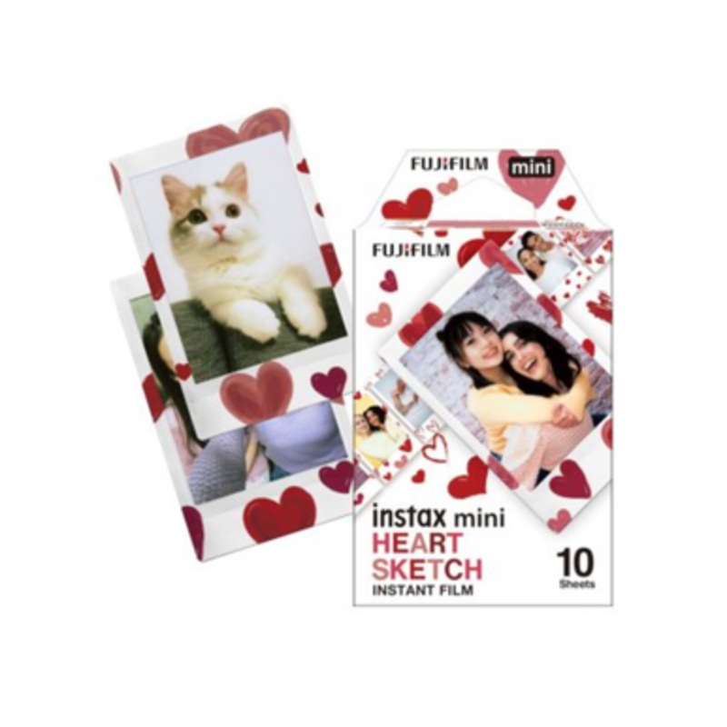 Fujifilm Instax Mini Heart Sketch Film  (pack of 10) | FUJFMINSTAXMINI1PKHSKETCH