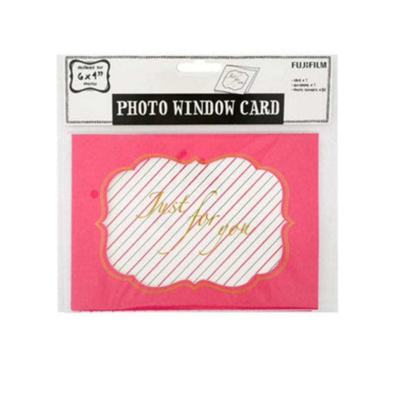Fujifilm Instax Photo Window Frame Card Pink | Fujacinswf6x4pink