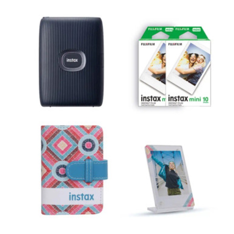 Fujifilm Mobile Printer Use Instax Mini Film  Type-c, Dark Blue | FUJDIGLINK2KITBL-C