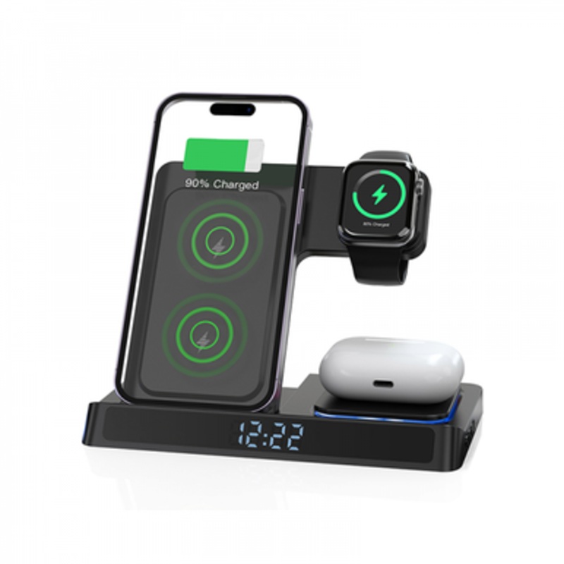WIWU Wi-W006 5 in1 wireless charger Black | WI-W006-BLK