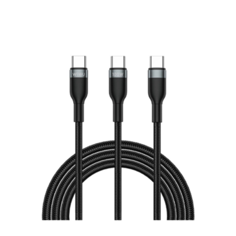 WIWU Concise Type-C to Type-C 100W Charging Cable, Black | Wi-C029