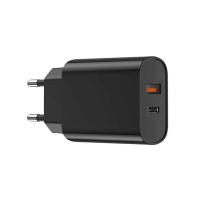 WIWU PD+QC Charger, EU Plug Wi-U002 Black | WI-U002-BLK