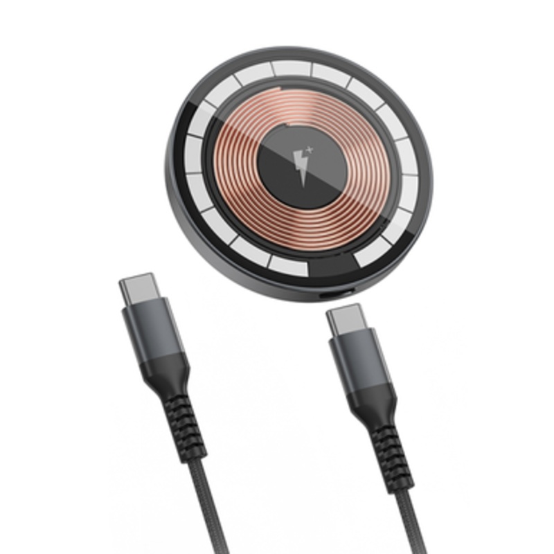 WiWU Ultra-Thin Magnetic Wireless Charger – Transparent | M14T