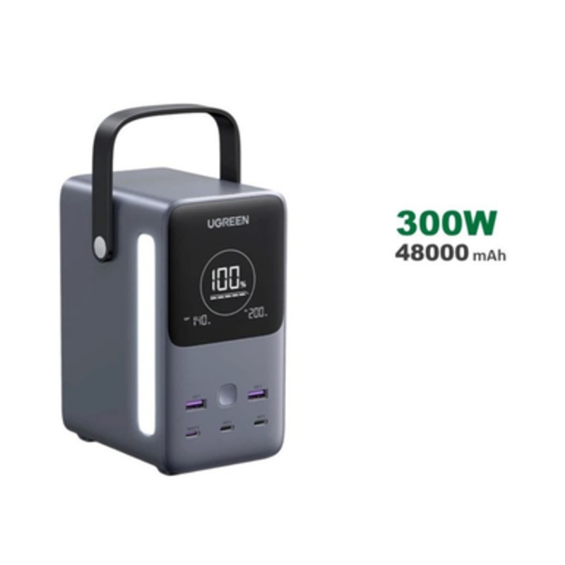 UGREEN Power Bank 300W 5 Ports, 48000 mAh for Laptops, MacBooks, Smartphones, Tablets, ipads ,Smart Digital Display | 25286