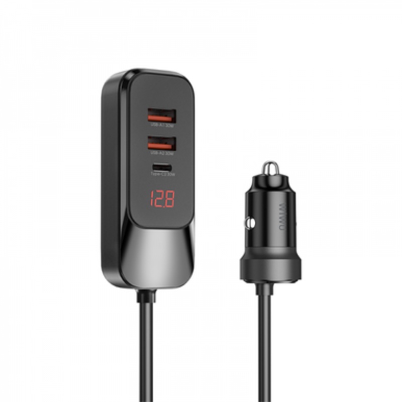WIWU 120W Car charger Wi-QC015 – Black | WI-QC015-BLK