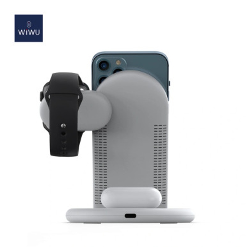 WIWU 15W Power Air 3in1 Wireless Charger – White