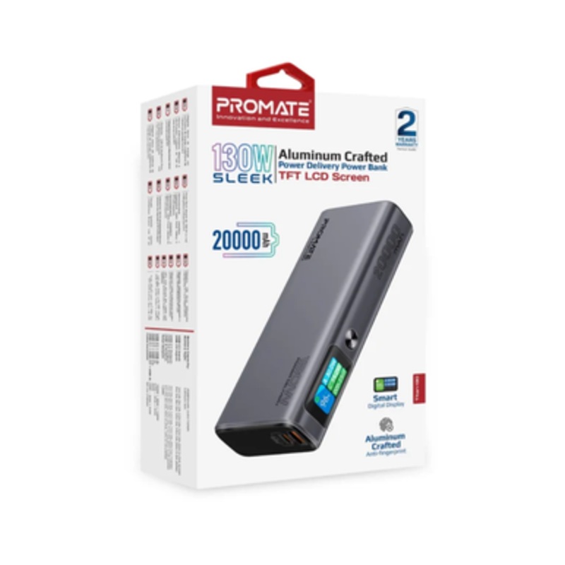 Promate Titan 130 Sleek 130W 20000mAh Power Bank | Titan-130