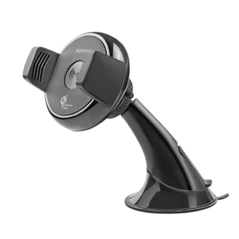 Promate Universal Multi-Angle Car Mount with Wireless Qi Charger | AURAMOUNT-2