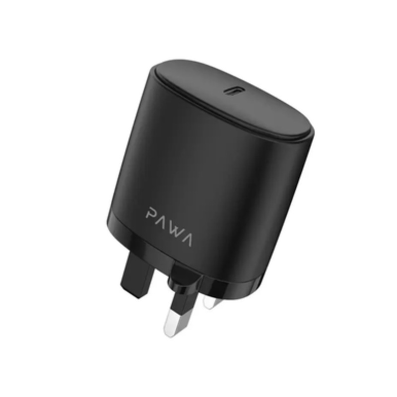 Pawa 20W PD Port Charger, Black | PW-PDUK-BK