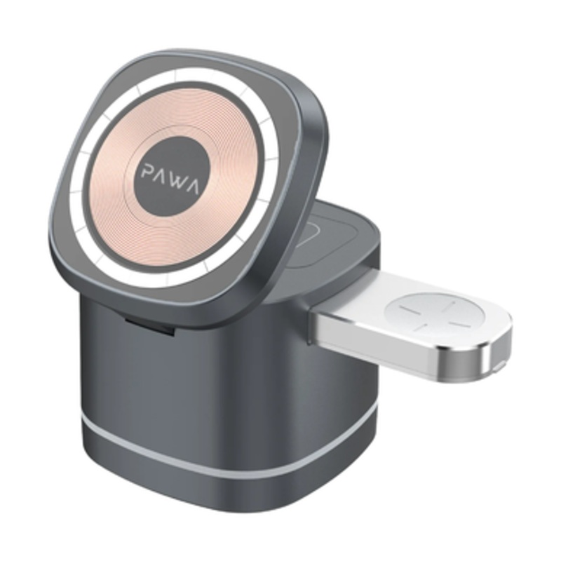 PAWA Cube 3in1 Magnetic Multi Charger | PW-MG31IPWA-BK