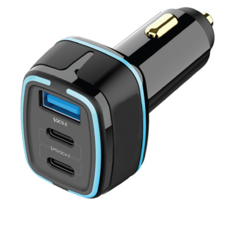 Porodo 105W Dual PD Multi-Port Super-Fast Car Charger ,Black | PD-C2PD-BK