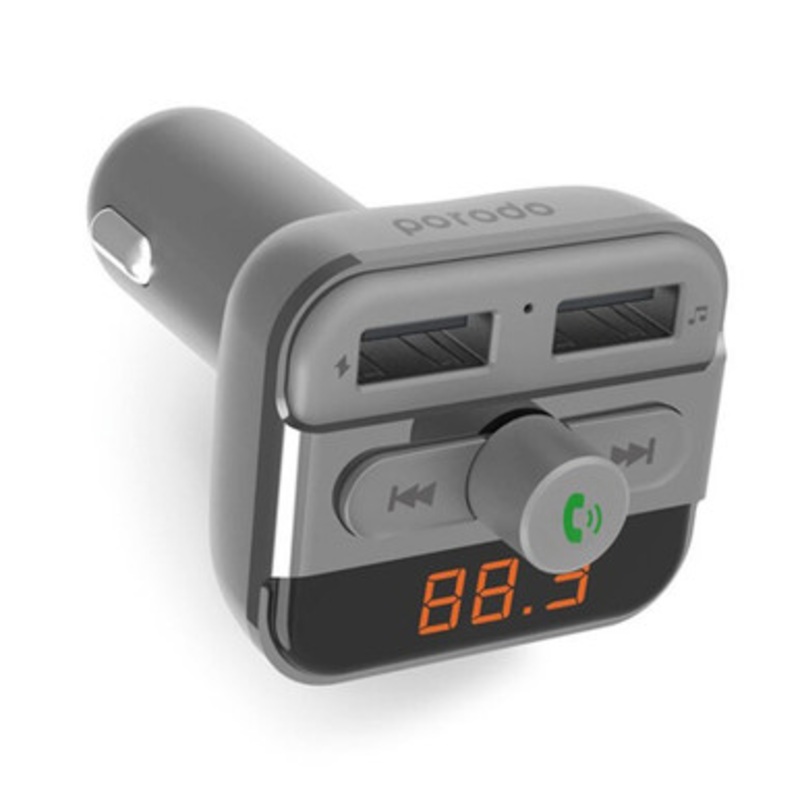 Porodo FM Transmitter and Fast Charging Car Charger 3.4 amp / 15W | FMBT17