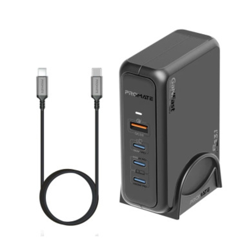Promate 140W Super-Speed GaNFast  Charging Station with Power Delivery 3.1 & Quick Charge 3.0 | GANPORT-140W.EU