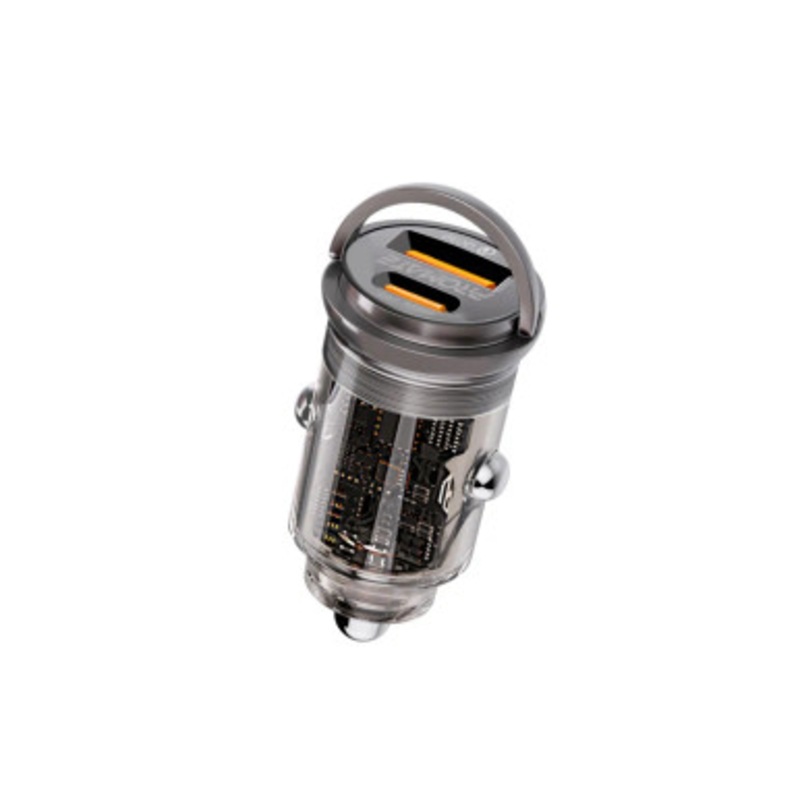 Promate 65W RapidCharge Transparent Mini Car Charger | TRANSDRIVE-65W