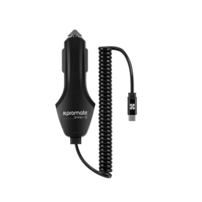 Promate 8.4A Triple Port Quick Charge 3.0 Car Charger – Black | Trinix-2