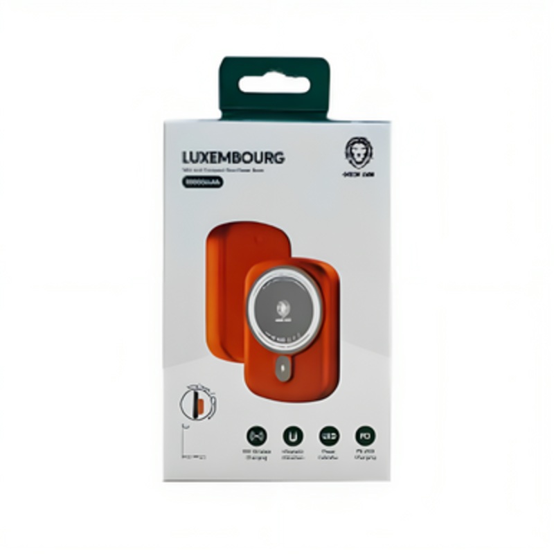 Green Lion Luxembourg Slim and Compact Size Magsafe Power Bank 10000mAh – Orange | GNLXPBOG
