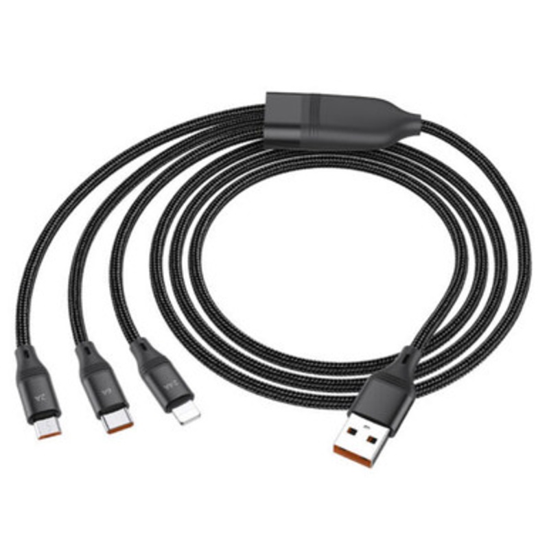 Hoco Ultra 3-in-1 Fast Charging Data Cable | U104