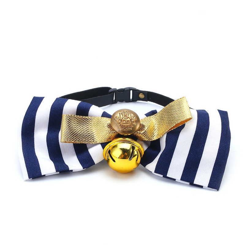 Yani KG-4 Adjustable Dog Bowknot Gold Bell Dogs Puppy Pet Accessory