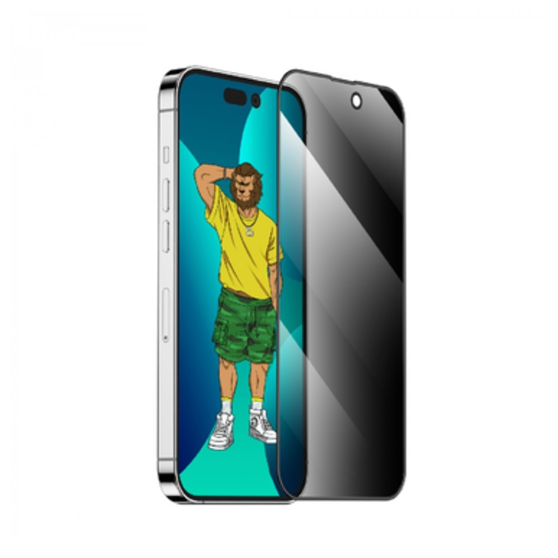 Green Lion 3D Silicone Privacy Glass Screen Protector for iPhone 14 Pro |  GN3DSPY14P