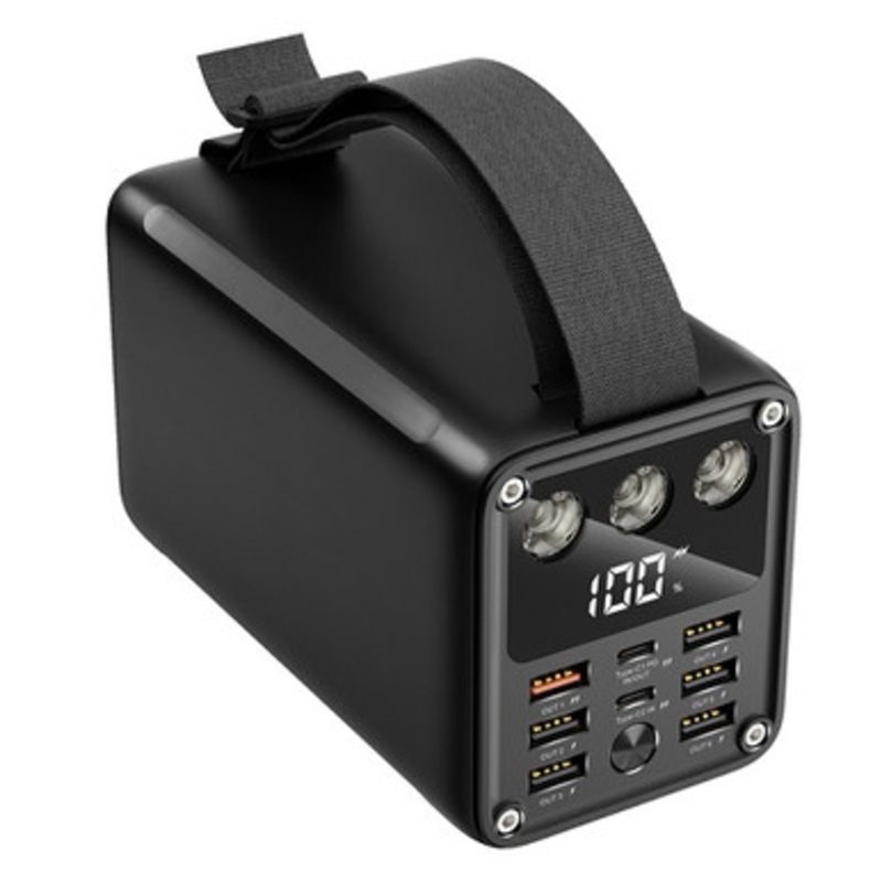 Green Lion 60000mAh PD 20W USB 22.5W Power Major Power Bank  – Black | GNMPB60KBK