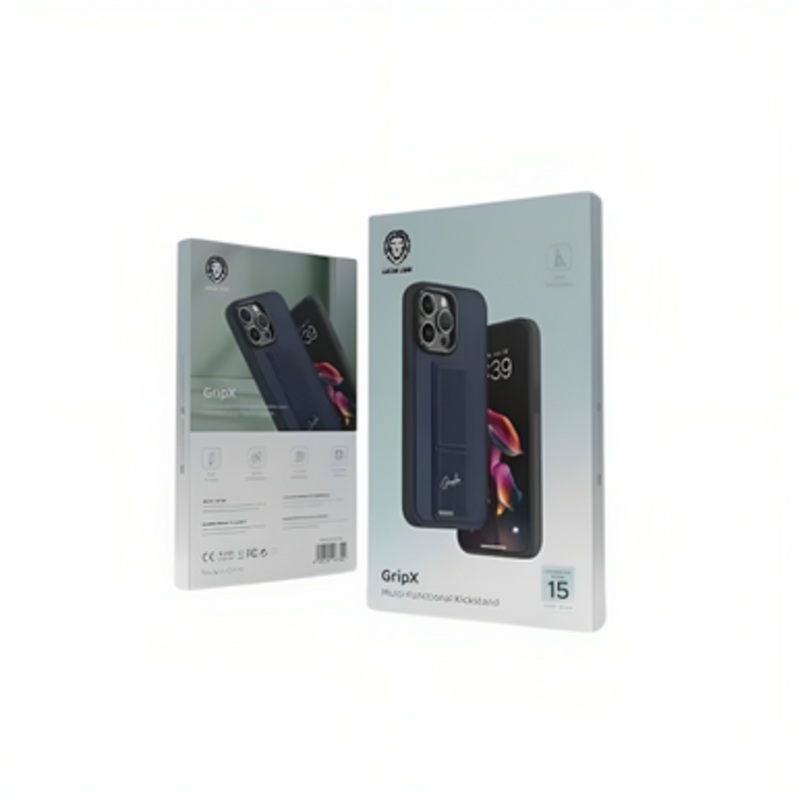 Green Lion GripX Case with Kickstand for iPhone 15 Pro Max – Blue | GNGIPXE15PMBL
