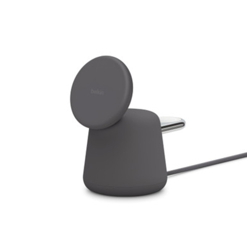 Belkin BoostCharge Pro 2-in-1 Wireless Charging Dock with MagSafe 15W  Charcoal | WIZ020VFH36