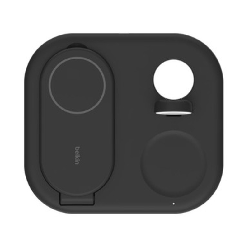 Belkin BoostCharge Pro 3-in-1 Magnetic Foldable Wireless Charging Stand with Qi2 15W  Black | WIZ029VFBK