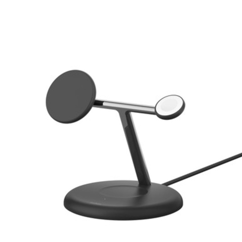 Belkin BoostCharge Pro 3-in-1 Magnetic Wireless Charging Stand with Qi2 15W  Black | WIZ023VFBK