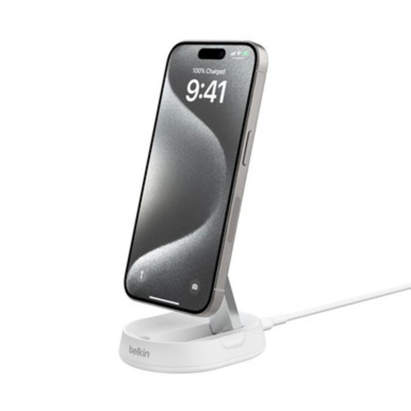 Belkin BoostCharge Pro Convertible Magnetic Wireless Charging Stand with Qi2 15W  White | WIA008BTWH