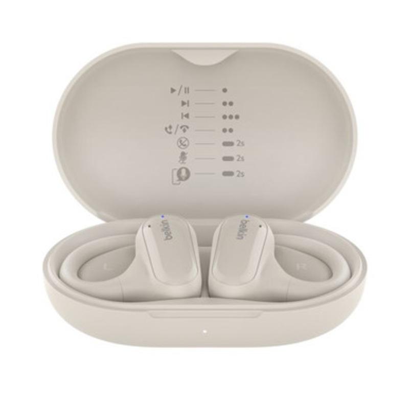Belkin SoundForm ClearFit Open-Ear Wireless Earbuds  Sand | AUC013CTSA