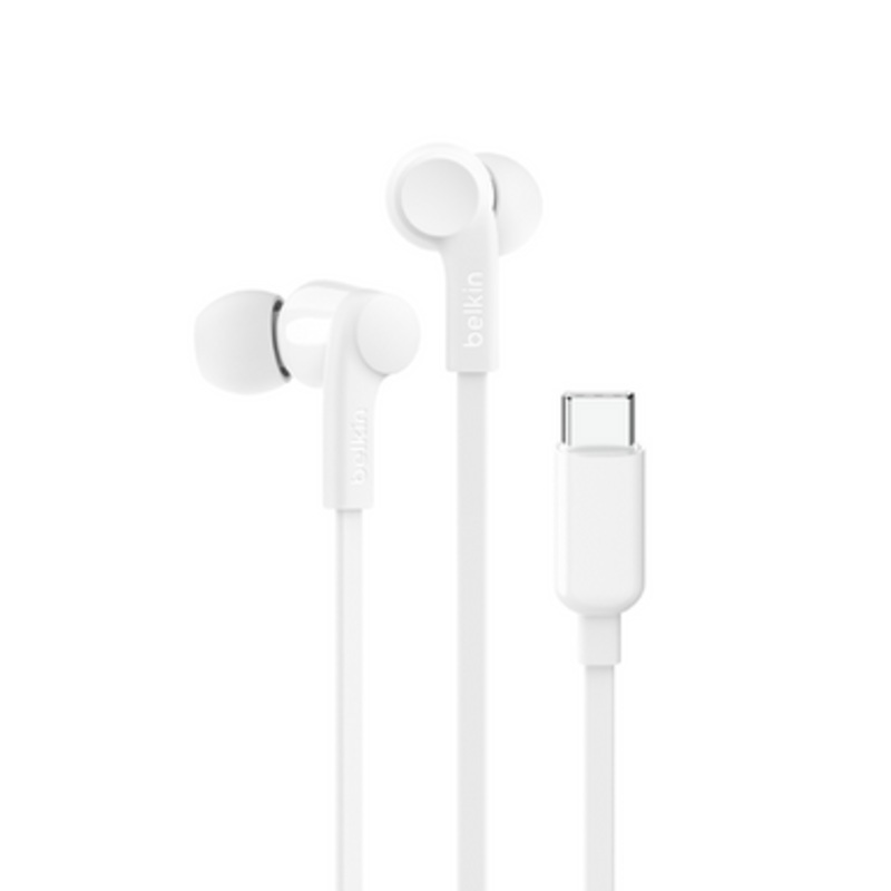 Belkin SoundForm Wired Earbuds with USB-C Connector, White|G3H0002BTWHT