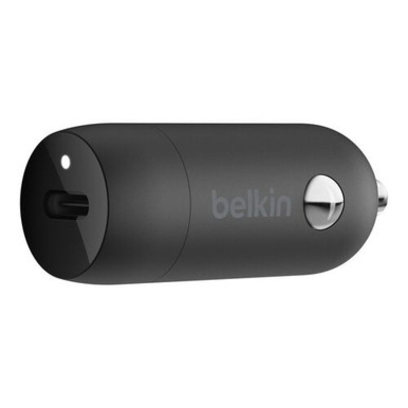 Belkin USB-C Car Charger 20W with USB Power Delivery  Black | CCA004BTBK