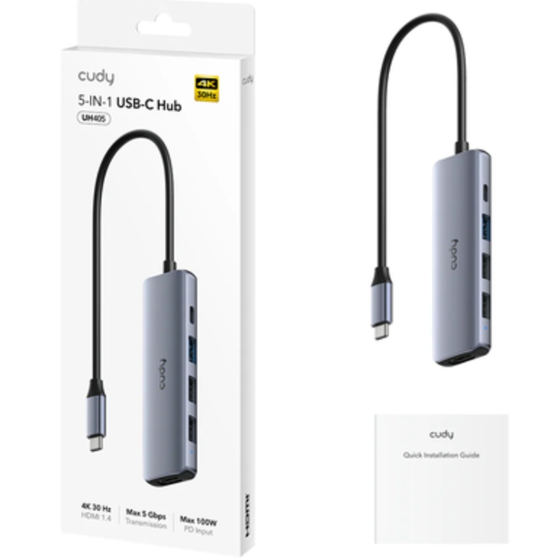 Cudy 5-IN-1 USB-C Hub with 4K HDMI | UH405