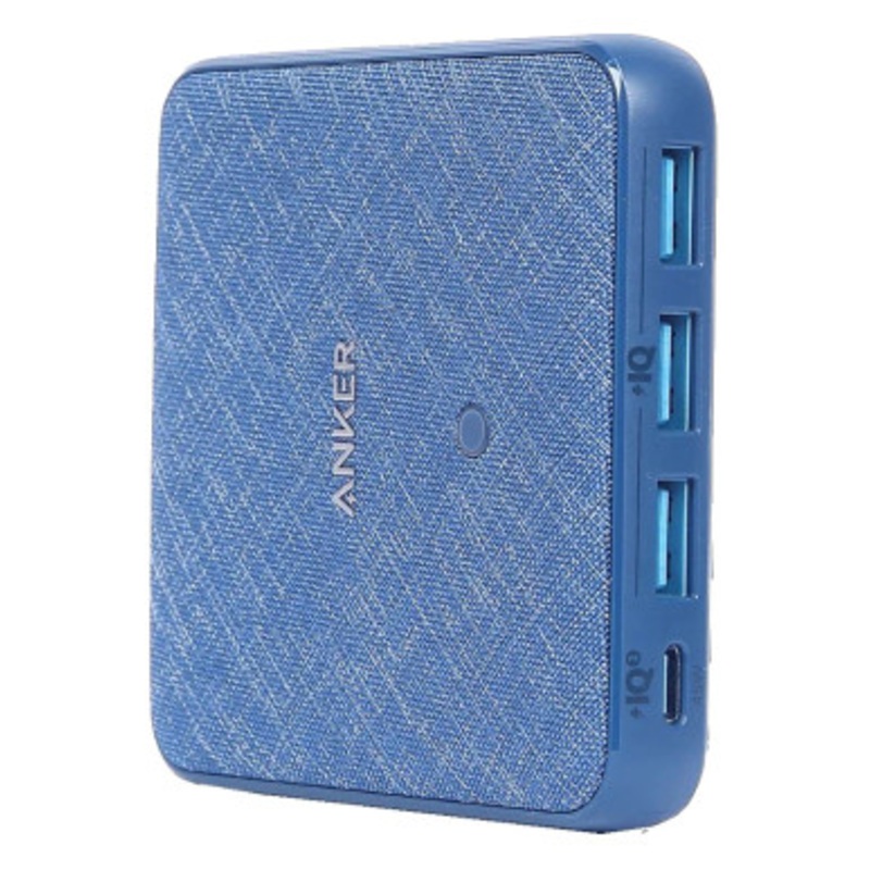 Anker PowerPort Atom III Slim 4 Ports Charger Blue Fabric | A2045K31