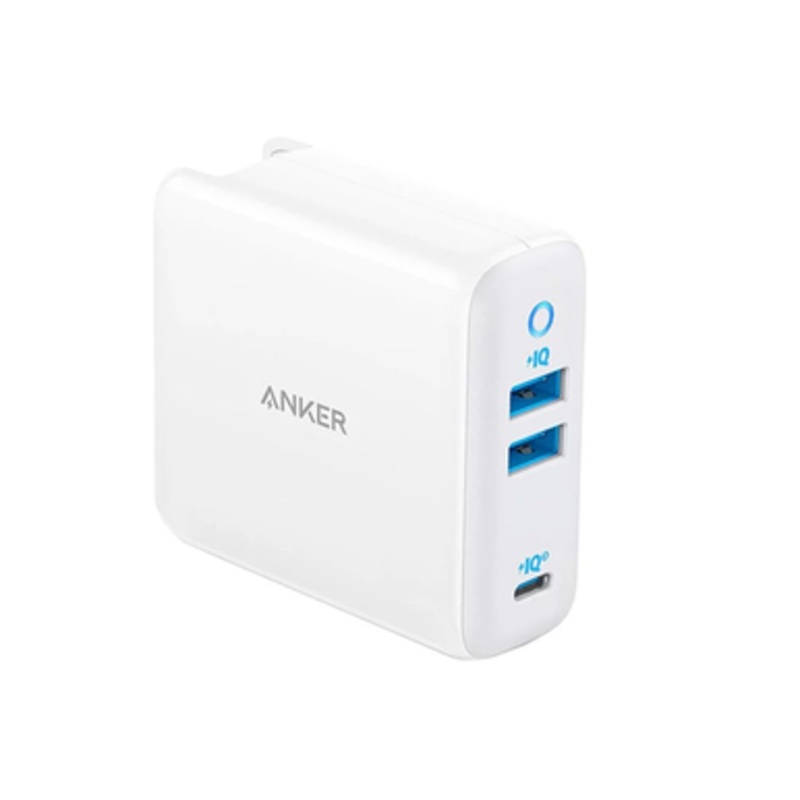 Anker Powerport III 65W 3-Ports Charger, White | A2033H21