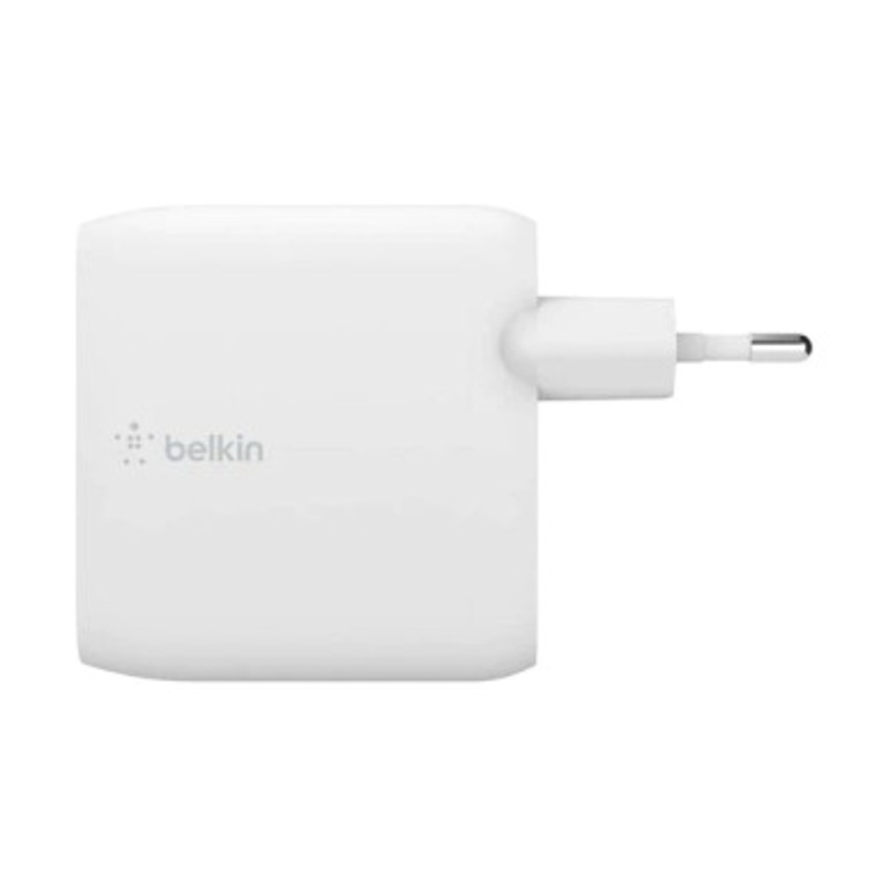 Belkin Boost  Charge Pro Dual USB-C GaN Wall Charger with PPS 65W,White | WCH013VFWH