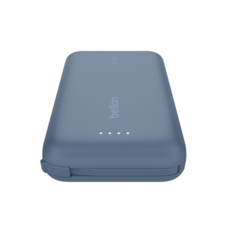 Belkin BOOSTCHARGE 10K Power Bank with Integrated USB-C Cable  Blue | BPB021HQBL