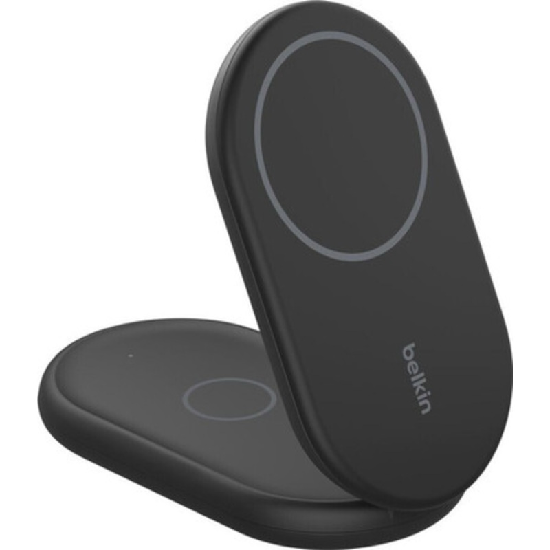 Belkin BoostCharge Pro 2-in-1 Magnetic Wireless Charging Stand with Qi2 15W  Black | WIZ028VFBK