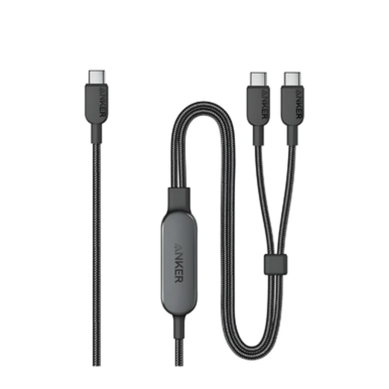 Anker 2-in-1 140w USB-C to USB-C Cable – 4ft, Black | A8895H11