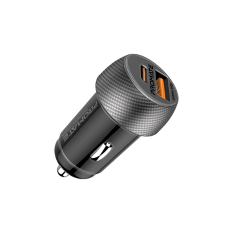 Promate Ultra-Fast Dual Port Car Charger | DriveGear-PD33