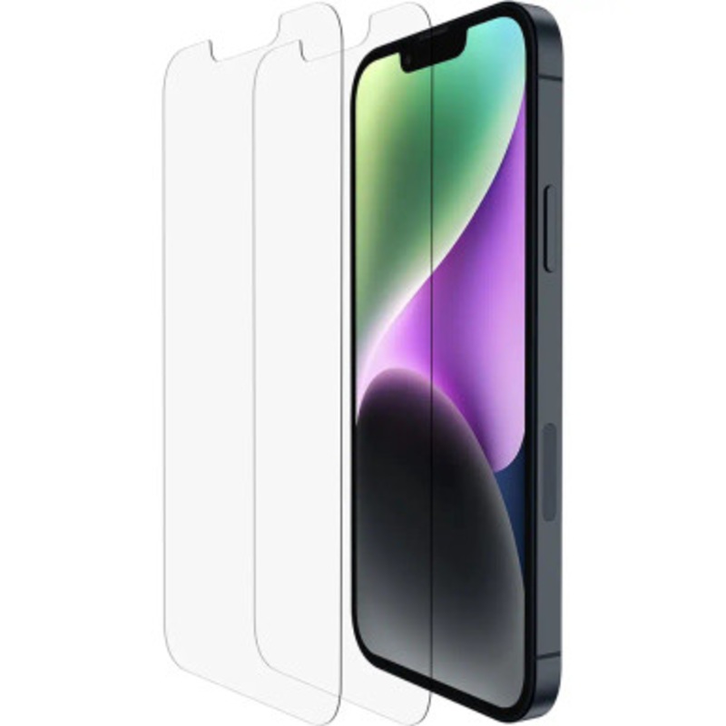 Belkin  2-Pack iPhone 14 / 13 / 13 Pro Tempered Glass Screen Protector – Transparent | OVA123ZZ