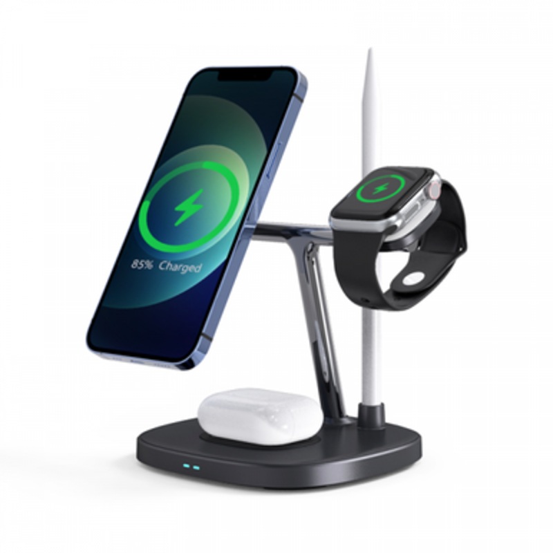 WiWU M8 Power Air 15W 4 in 1 Wireless Charger – Black | M8B