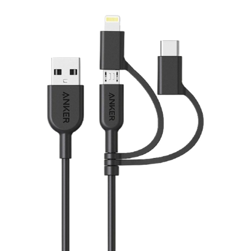 Anker PowerLine II  3-in-1, Black | AN.A8436H12.BK